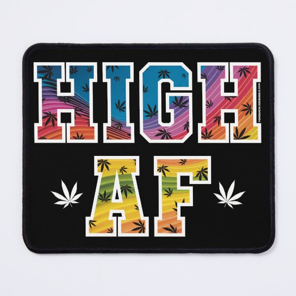 Item preview, High af pot leaf pattern rainbow swirls designed and sold by YomeHayin.