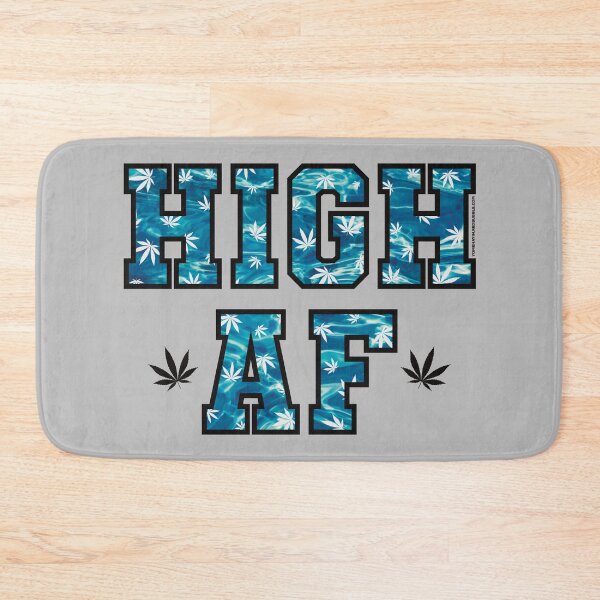 Item preview, High af pot leaf pattern blue water designed and sold by YomeHayin.