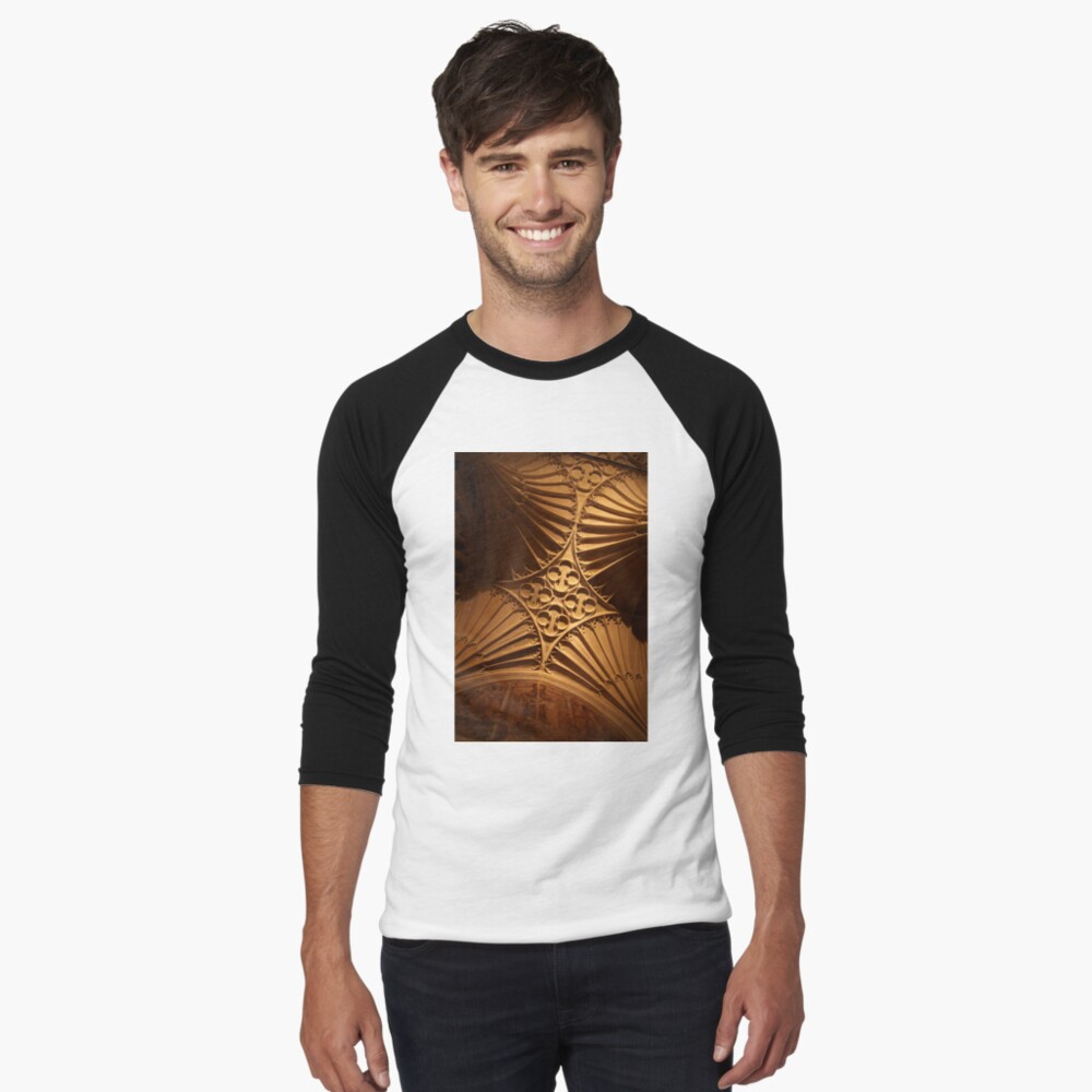 Tewkesbury Abbey - Vaulted Ceiling Baseball ¾ Sleeve T-Shirt