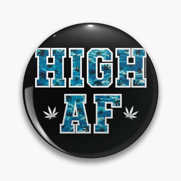 Item preview, High af pot leaf pattern blue water  designed and sold by YomeHayin.