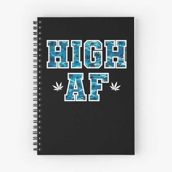 Item preview, High af pot leaf pattern blue water  designed and sold by YomeHayin.