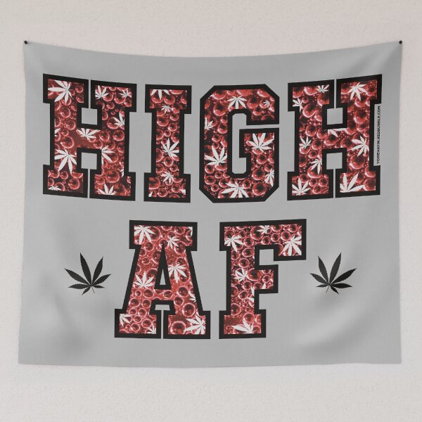 Item preview, High af pot leaf pattern red bubbles designed and sold by YomeHayin.