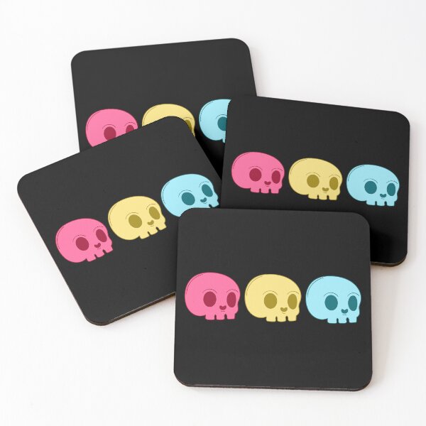 Item preview, Subtle Pansexual Pride Flag, Discreet Pan Pride, Creepy Cute Pastel Goth Skull, LGBTQ designed and sold by SweetestPrints.