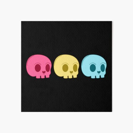 Artikel-Vorschau von Subtile pansexuelle Stolz-Flagge, diskreter Pan-Stolz, gruseliger niedlicher Pastell-Goth-Schädel, LGBTQ, designt und verkauft von SweetestPrints.
