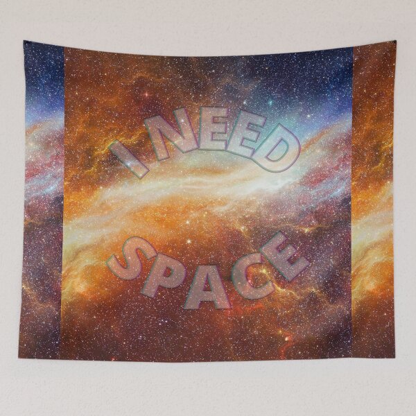 Item preview, I Need Space (Circle) - Fiery Lightning Galaxy designed and sold by Quirkdom.