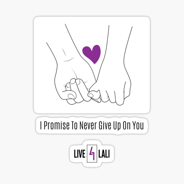 I Promise To Never Give Up On You Sticker