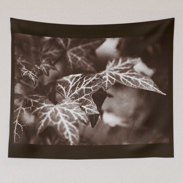 Item preview, ‘White Lines’ - wild Ivy in sepia tones designed and sold by sleepingdogprod.
