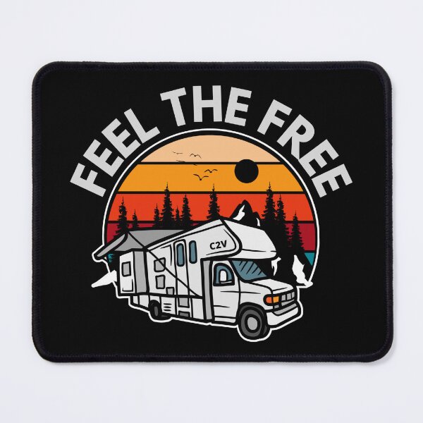 Item preview, Feel The Free RVing Vintage Mountains Sunset designed and sold by Vegginitup.