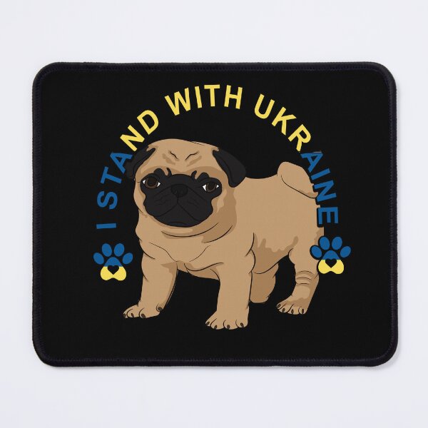 Item preview, i stand with Ukraine artistic pug design designed and sold by SamRVstore.