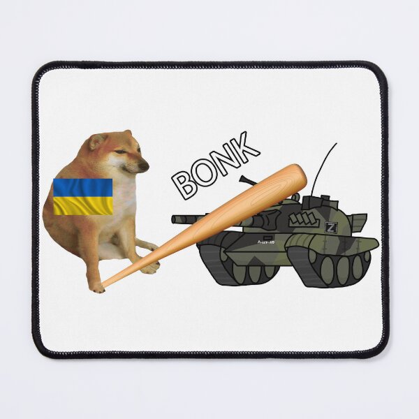 Item preview, Ukrainian Cheems Bonk a Russian Tank designed and sold by UncleApo.