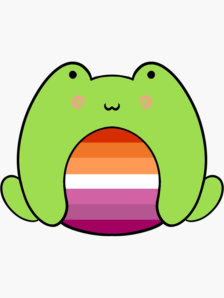 Lesbian Pride Frog Sticker For Sale By Scoutthepossum Redbubble