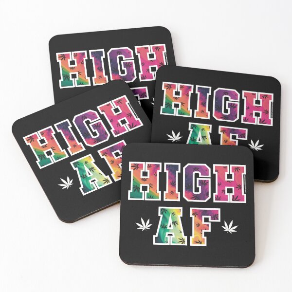 Item preview, High af pot leaf pattern colorful rainbow  designed and sold by YomeHayin.
