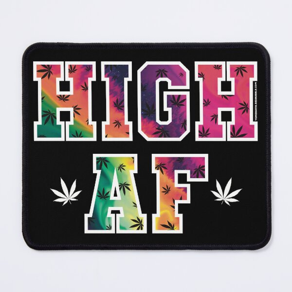 Item preview, High af pot leaf pattern colorful rainbow  designed and sold by YomeHayin.
