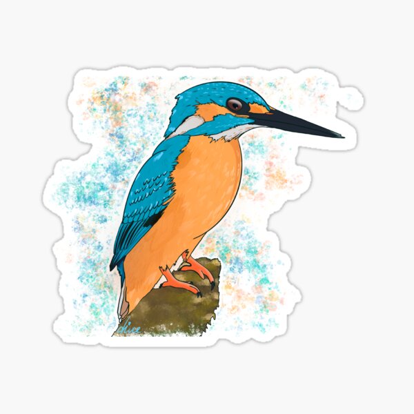 Eisvogel - von mir selbstgezeichnet in Comic Art Sticker