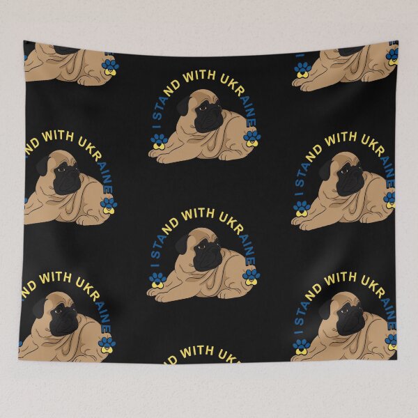Item preview,  i stand with Ukraine artistic pug design 2 designed and sold by SamRVstore.