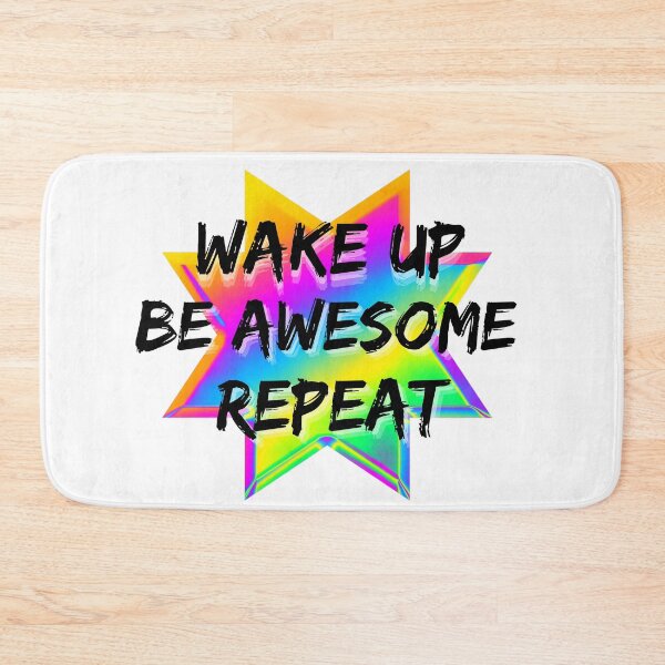 Item preview, Positive Affirmation Self Esteem Self Confidence-Wake Up, Be Awesome Repeat designed and sold by WW-Designz.