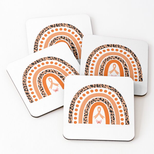 Item preview, Kidney Cancer Awareness Rainbow Leopard Orange Ribbon designed and sold by cssdru.