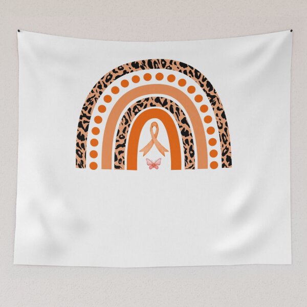 Item preview, Kidney Cancer Awareness Rainbow Leopard Orange Ribbon designed and sold by cssdru.