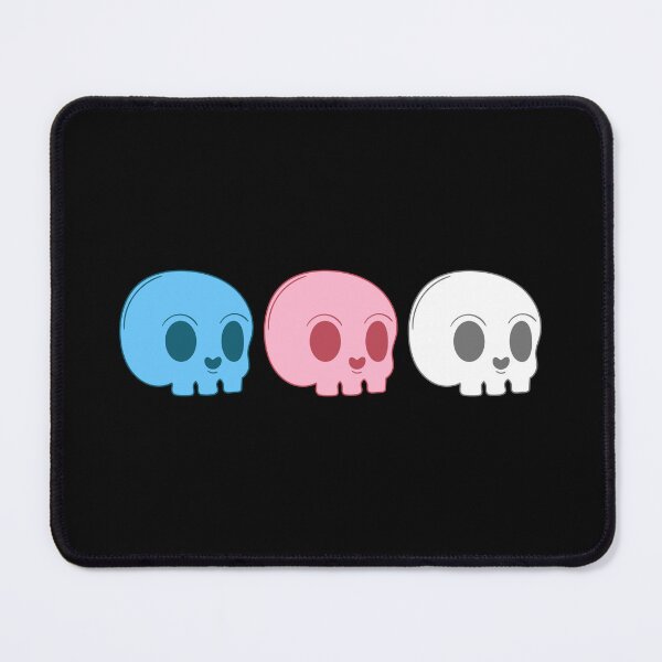 Item preview, Subtle Transgender Pride Flag, Discreet Trans Pride, Creepy Cute Pastel Goth Skull, LGBTQ designed and sold by SweetestPrints.