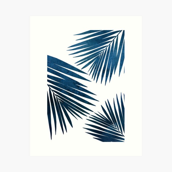 Item preview, Indigo Palm Fronds designed and sold by EndlesslyWild.