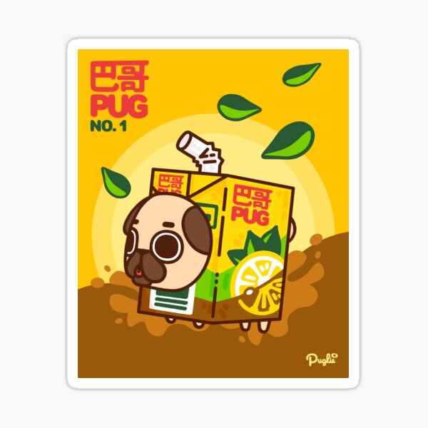 Vista previa del artículo con la obra «VitaPug Limón Splash Puglie», diseñado y vendido por Puglie Pug.