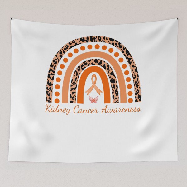Item preview, Kidney Cancer Awareness Rainbow Leopard Orange Ribbon designed and sold by cssdru.