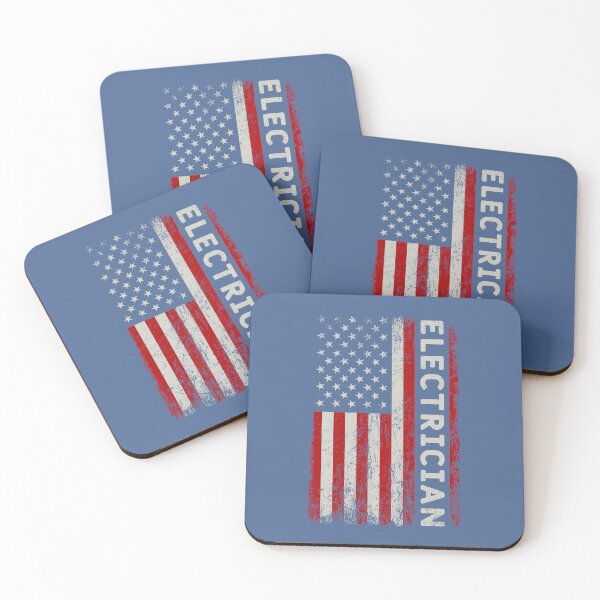 Item preview, Electrician Electrical Engineer American Flag Vintage Cool designed and sold by raretshirtsuk.