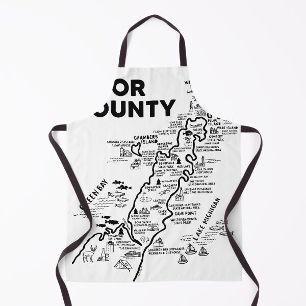 Item preview, Door County Map designed and sold by fiberandgloss.