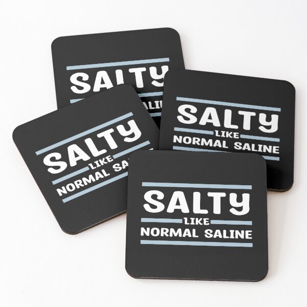 Aperçu de l'œuvre Salé - Comme une solution saline normale - excellent cadeau pour les infirmières ou autres membres du personnel médical créée et vendue par MOONINSPIRATION.