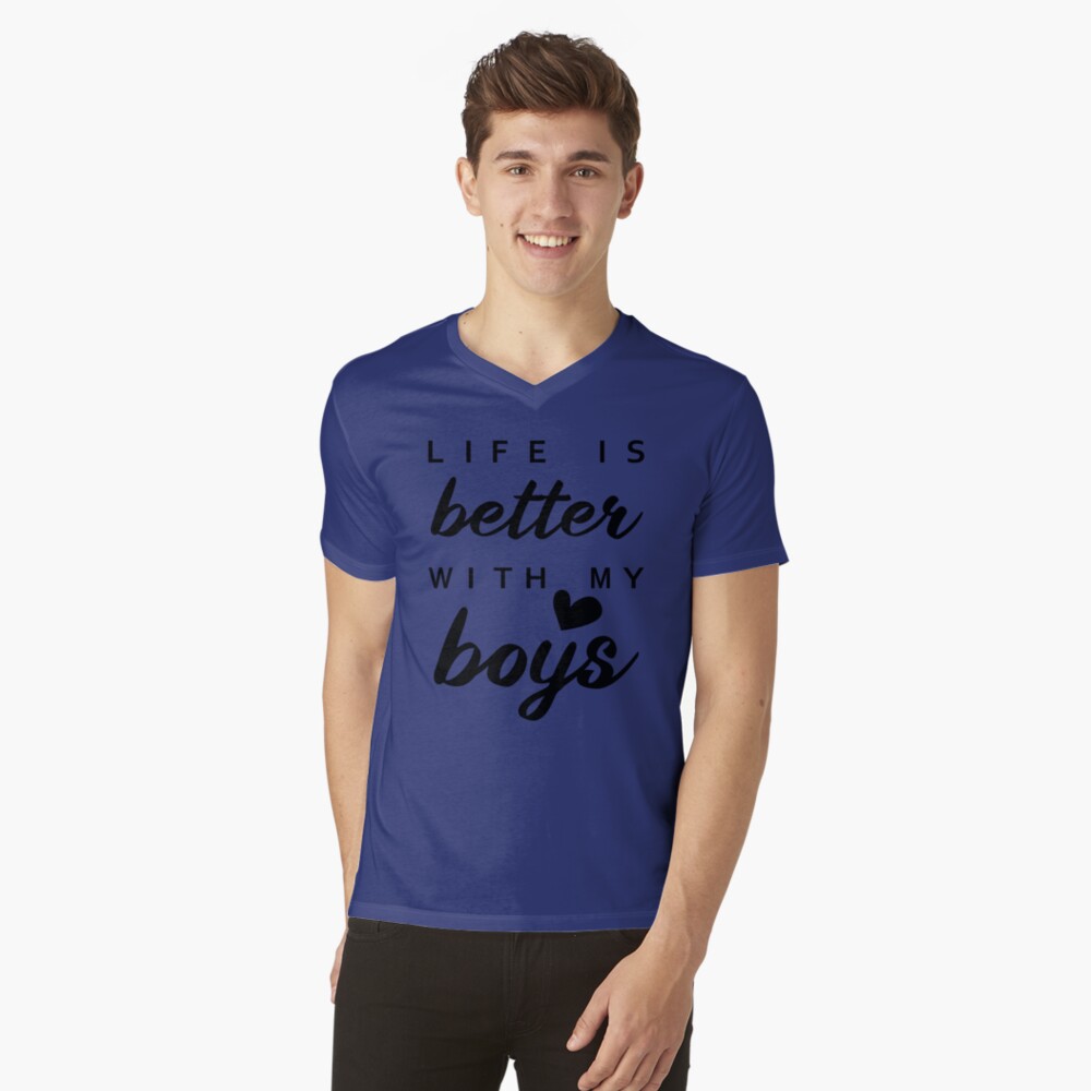 Life Is Better With My Boys, Boy Mom, Mother And Sons, Mama Front & Back  Coffee Mug