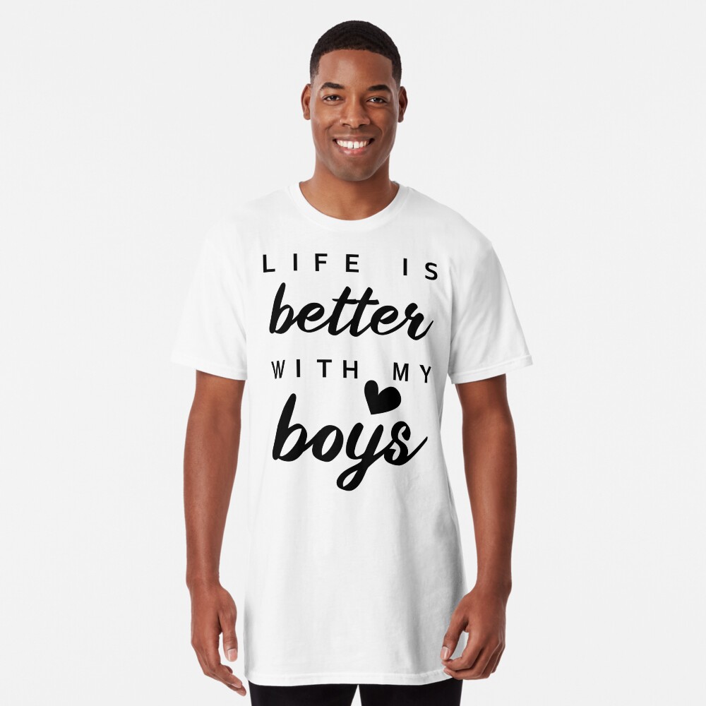 Life Is Better With My Boys, Boy Mom, Mother And Sons, Mama Front & Back  Coffee Mug