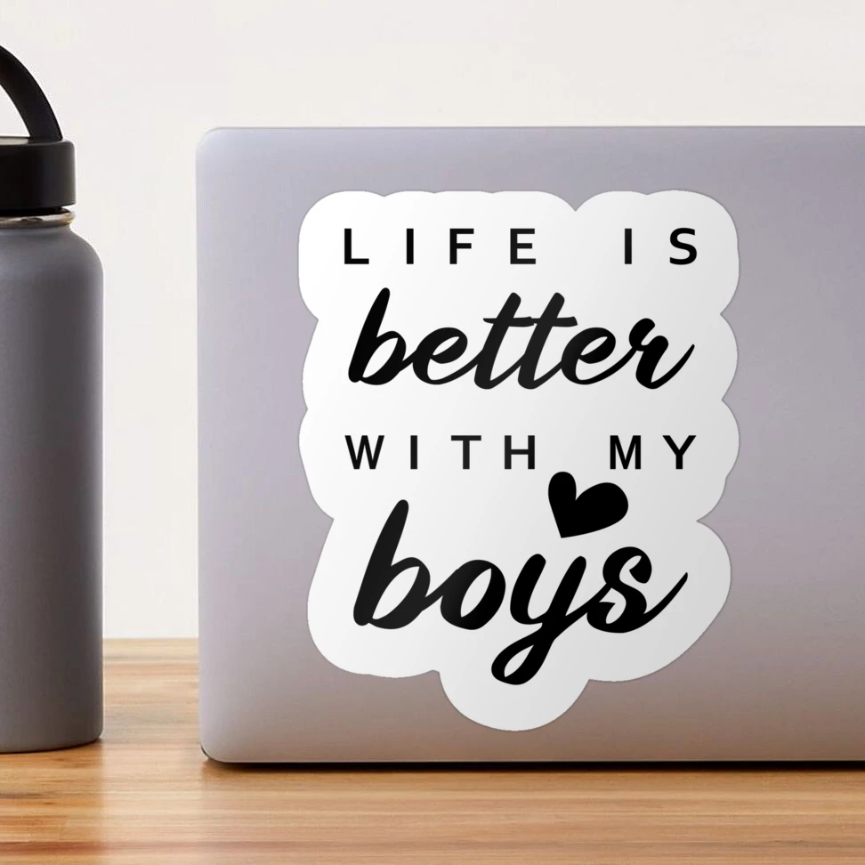 Life Is Better With My Boys, Boy Mom, Mother And Sons, Mama Front & Back  Coffee Mug