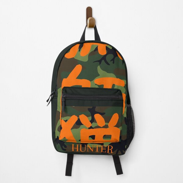Item preview, Hunter Kanji Badge 猟師 Orange Camo designed and sold by Snoot-Store.