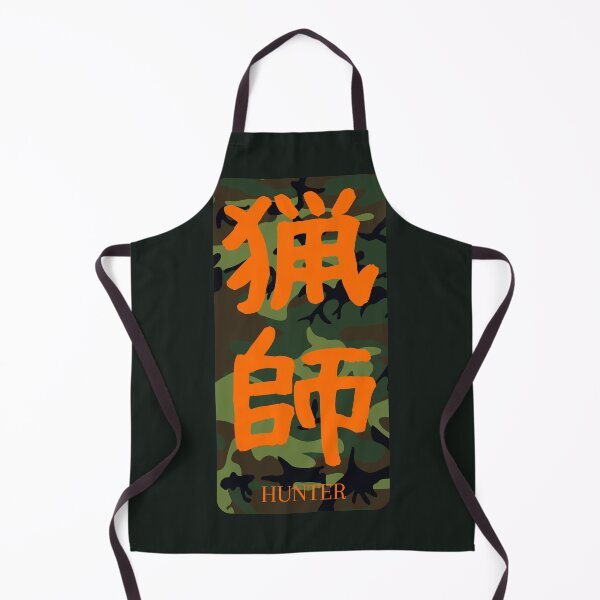 Item preview, Hunter Kanji Badge 猟師 Orange Camo designed and sold by Snoot-Store.