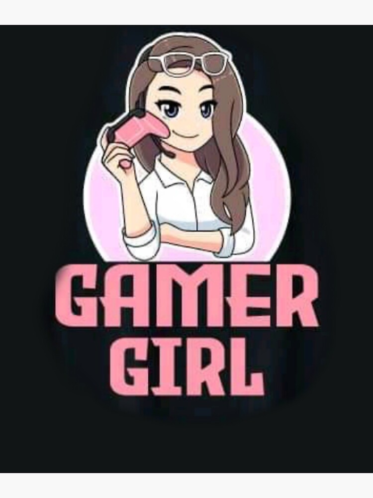 funny-gamer-girl-gaming-design-poster-by-boualemhamzi-redbubble