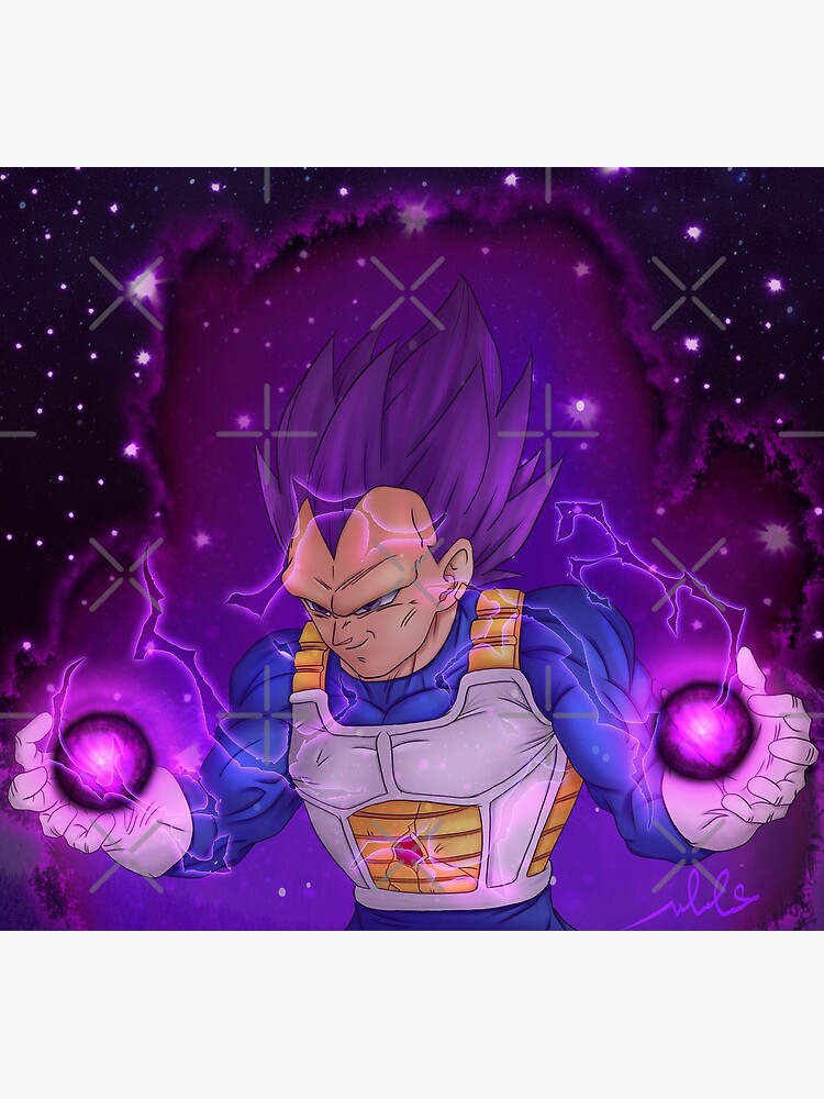 Vegeta Ultra Ego Original Art Poster - Dragon Ball Super Anime Wall Art, DBZ