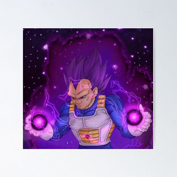 Vegeta Ultra Ego Original Art Poster - Dragon Ball Super Anime