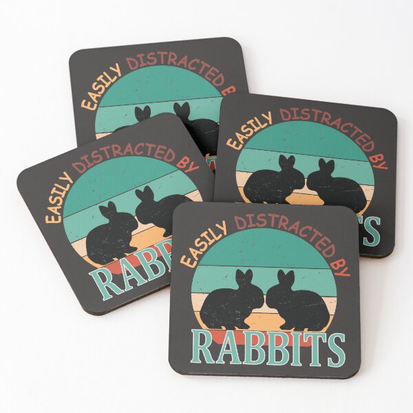 Item preview, Easily Distracted By Rabbits Funny Distraction Cute Bunny  designed and sold by FastHub.