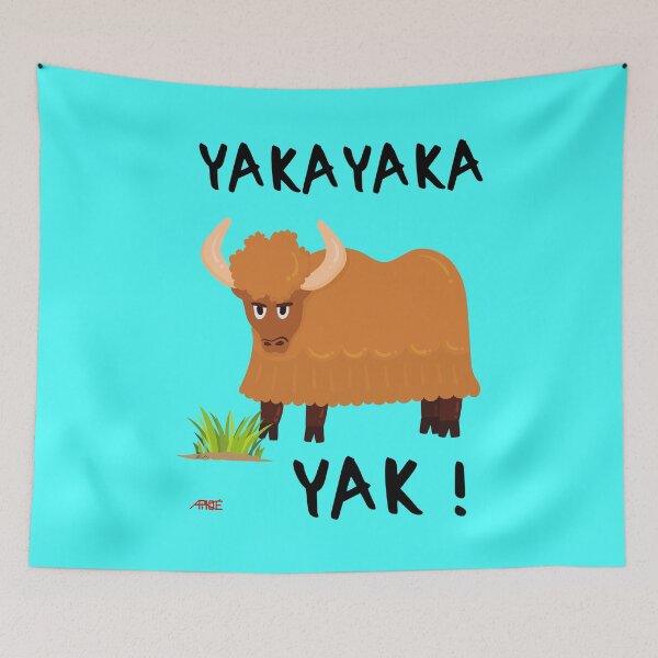 Item preview, Yakayaka Yak! said the yak... - Typo black designed and sold by Apikoedesign.