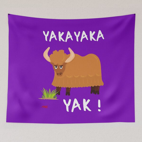 Item preview, Yakayaka Yak! said the yak... - Typo blanche designed and sold by Apikoedesign.