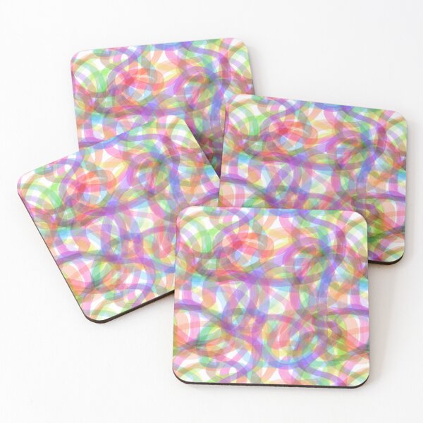 Item preview, Watercolor Rainbow Overlapping Lines designed and sold by wordznart.