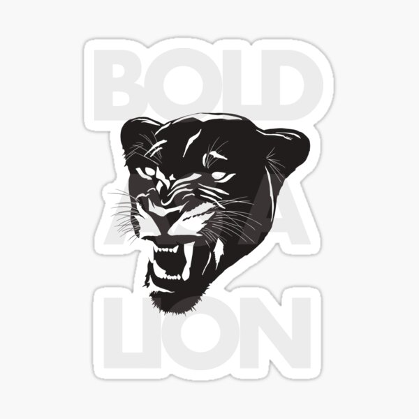 Item preview, Bold as a Lion (black and white) designed and sold by EdenEtc.