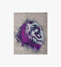 Painted geometric Lion Head in Bright Colors Art Board