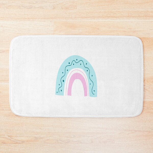 Item preview, Organic Rainbow - cute pastel blue and pink decorative rainbows designed and sold by Inspirationmotivation.