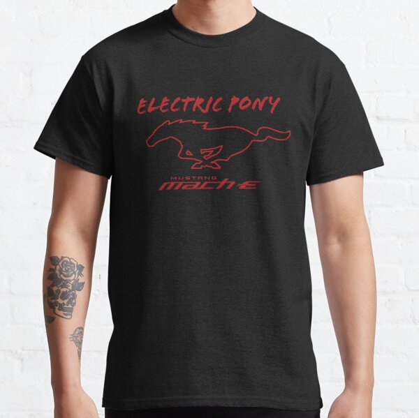 Electric Mustang Mach-E Pony in Rapid Red Classic T-Shirt