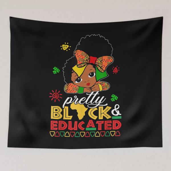 Aperçu de l'œuvre Jolie fille noire instruite Peekaboo Girl Melanin Black History créée et vendue par aprilsav.