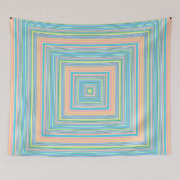 Item preview, Orange Blue Yellow Concentric Squares Geometric designed and sold by Gingezel.