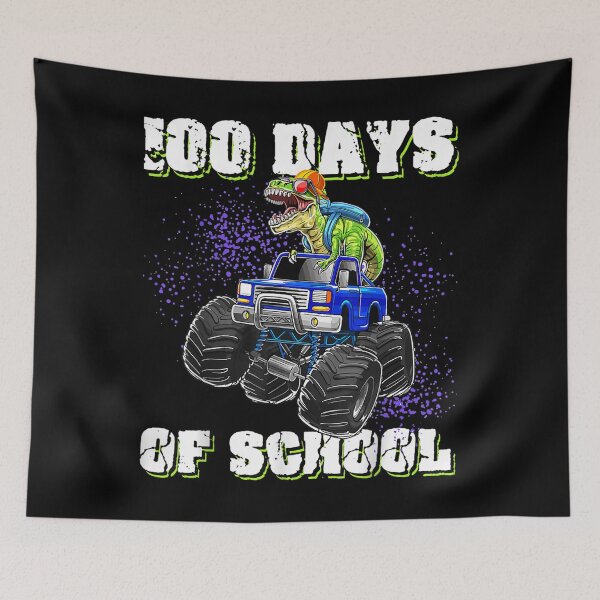 Artikelvorschau, 100 Tage Schule 100. Tag Dino Dinosaurier Monster Truck Kid entworfen und verkauft von aprilsav.