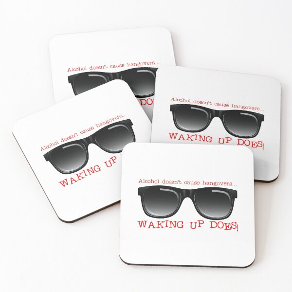 Item preview, Alcohol Doesn’t Cause Hangovers…! Red (on White) designed and sold by PawsitiveMum.