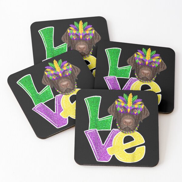 Item preview, I Love Mardi Gras Costume Labrador Dog Puppy Lover  designed and sold by amyadt77.